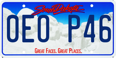 SD license plate 0EOP46