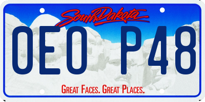 SD license plate 0EOP48