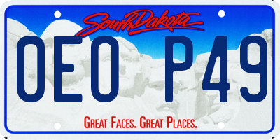 SD license plate 0EOP49