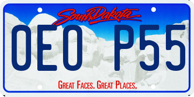 SD license plate 0EOP55