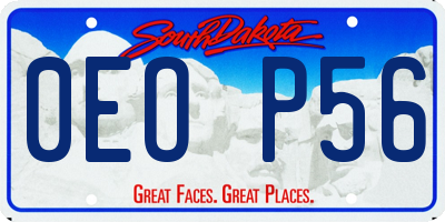 SD license plate 0EOP56