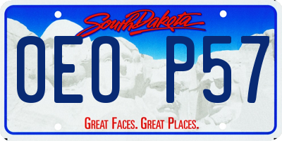 SD license plate 0EOP57