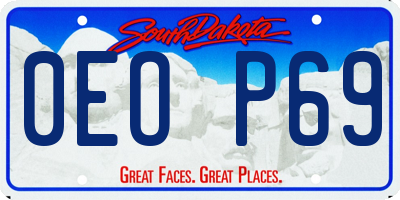 SD license plate 0EOP69
