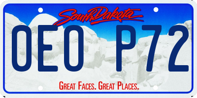 SD license plate 0EOP72