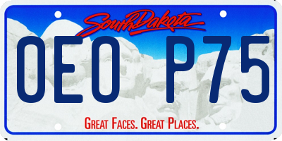 SD license plate 0EOP75