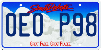 SD license plate 0EOP98