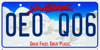 SD license plate 0EOQ06