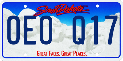 SD license plate 0EOQ17
