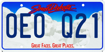 SD license plate 0EOQ21