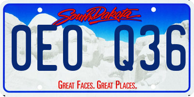 SD license plate 0EOQ36
