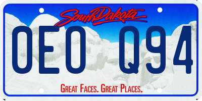 SD license plate 0EOQ94