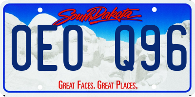 SD license plate 0EOQ96