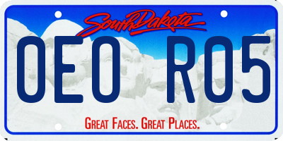 SD license plate 0EOR05