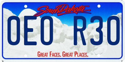 SD license plate 0EOR30