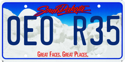 SD license plate 0EOR35