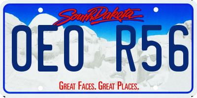 SD license plate 0EOR56