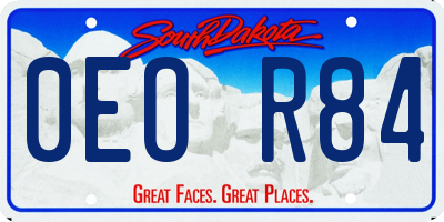 SD license plate 0EOR84