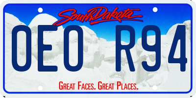 SD license plate 0EOR94