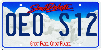 SD license plate 0EOS12