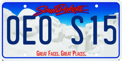 SD license plate 0EOS15