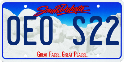 SD license plate 0EOS22