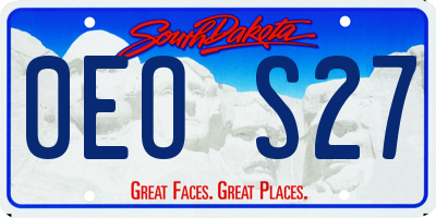 SD license plate 0EOS27