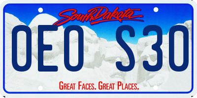 SD license plate 0EOS30