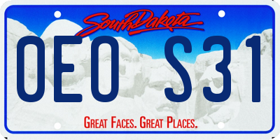 SD license plate 0EOS31