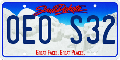 SD license plate 0EOS32