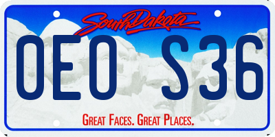 SD license plate 0EOS36