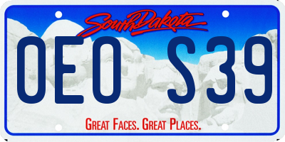 SD license plate 0EOS39