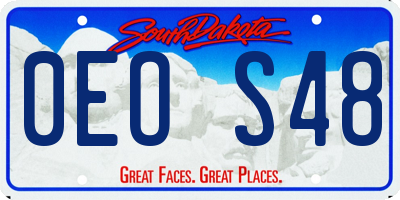 SD license plate 0EOS48