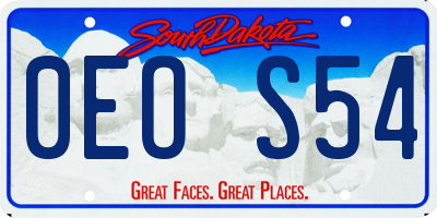 SD license plate 0EOS54
