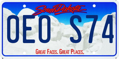 SD license plate 0EOS74