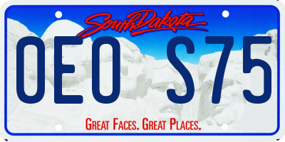 SD license plate 0EOS75