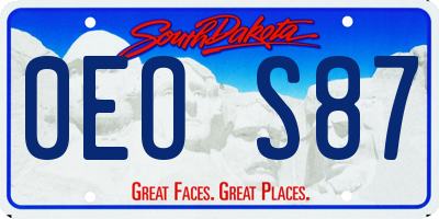 SD license plate 0EOS87