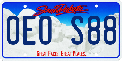 SD license plate 0EOS88