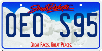 SD license plate 0EOS95