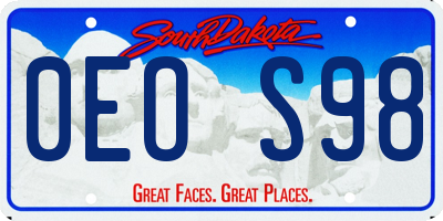SD license plate 0EOS98