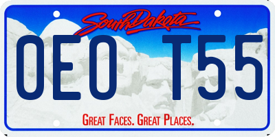 SD license plate 0EOT55