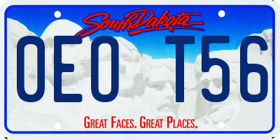 SD license plate 0EOT56