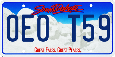 SD license plate 0EOT59