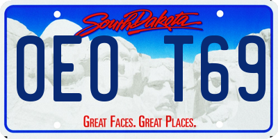 SD license plate 0EOT69