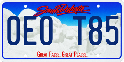SD license plate 0EOT85