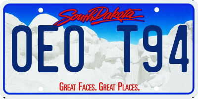 SD license plate 0EOT94