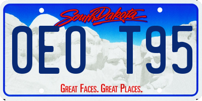 SD license plate 0EOT95