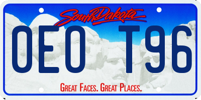 SD license plate 0EOT96