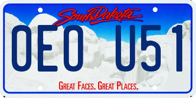 SD license plate 0EOU51