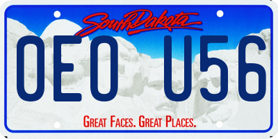 SD license plate 0EOU56