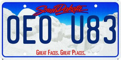 SD license plate 0EOU83
